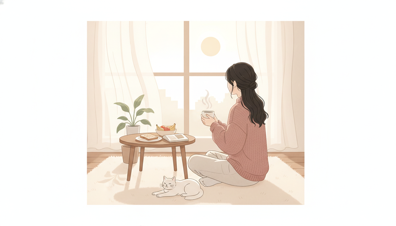 朝活は「頑張らない」がマイルール。ゆるやかな休日の始まり